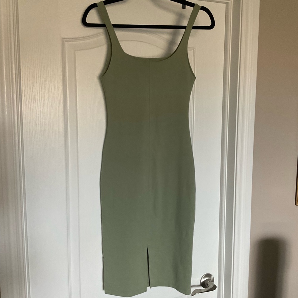 Zara Sage Green Midi Tank Dress - Picture 3 of 3